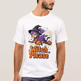 Camiseta Bruxa Por Favor — Halloween Fofo