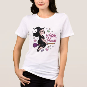 Camiseta Bruxa, Por Favor, Halloween Sassy Divertido Bruxa