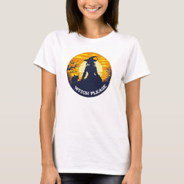 Camiseta Bruxa, por favor, Kitty, Diversão do Dia das Bruxa
