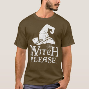 Camiseta Bruxa, Por Favor, Roupa Preguiçosa Halloween Irôni