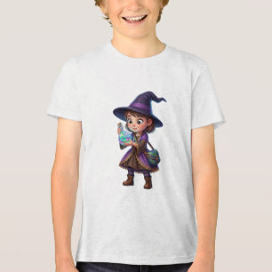 Camiseta Bruxa Preparando Poção Magia de Halloween Fantasia
