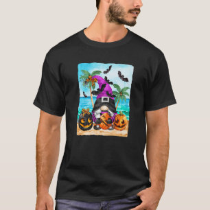 Camiseta Bruxa Roxa Gnomo Por Mulheres Esperando Por Hallow