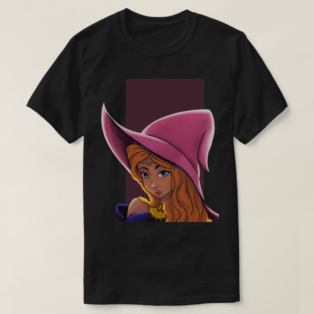 Camiseta bruxa ruiva 2 (Frente do Design)