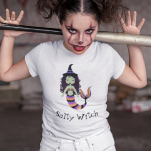 Camiseta Bruxa Salgada Mermaid de Halloween