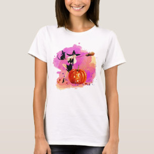 Camiseta Bruxa Sassy com Mulher Gato