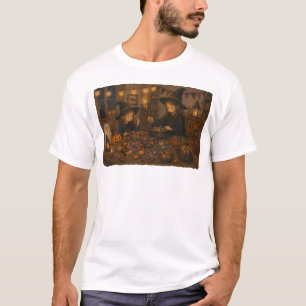 Camiseta Bruxa Separando Doces de Halloween para Amantes de