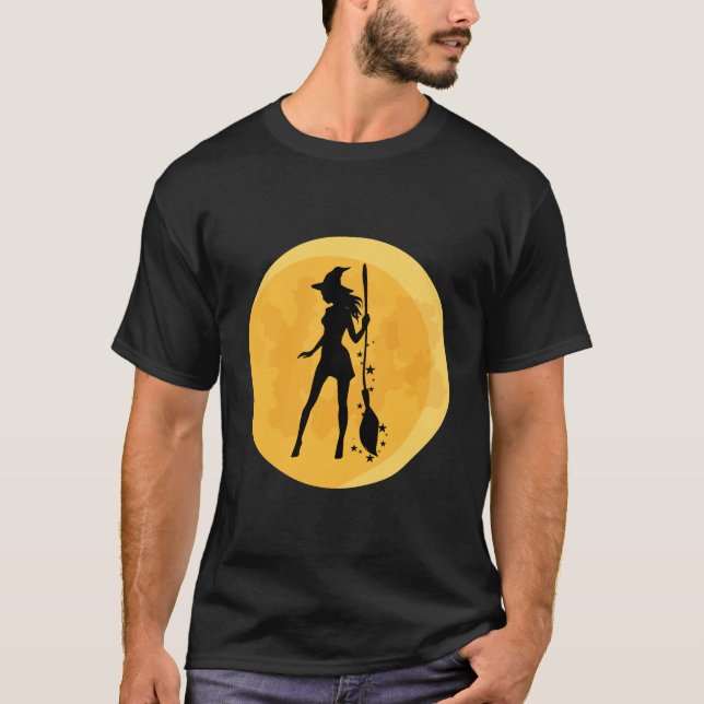 Camiseta Bruxa sexy de Halloween (Frente)