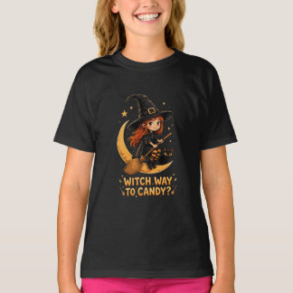 Camiseta Bruxa VANOSTÈ Caminho para Doce Bruxa Gráfica