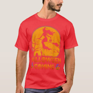 Camiseta Bruxa Vindo Voando Bruxa Assustadora