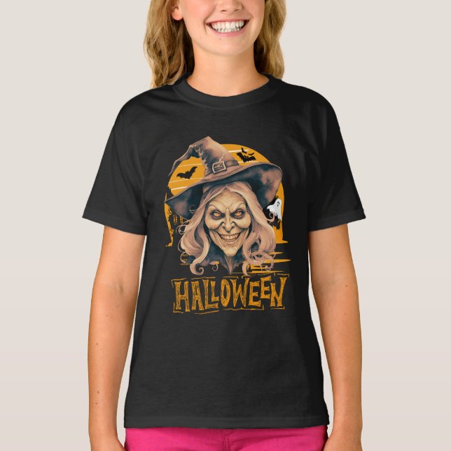 Camiseta Bruxa Vó de Halloween (Frente)
