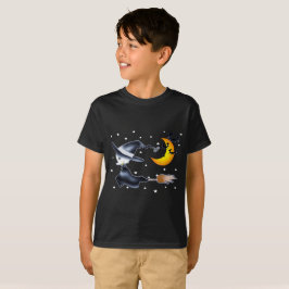 Camiseta Bruxa Voadora na Noite de Halloween