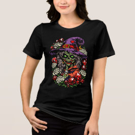 Camiseta Bruxa Zumbi de Janeiro com Gemas e Flores