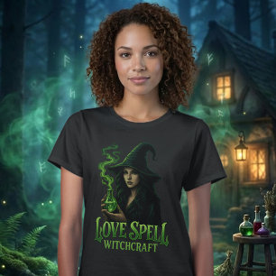 Camiseta Bruxaria de Feitiço de Amor Gótico Bruxa Poção Ver