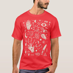 Camiseta Bruxaria Negra E Branca Feiticeira De Halloween