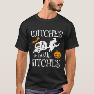 Camiseta Bruxas com Hitches acampando fantasia de Halloween