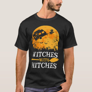 Camiseta Bruxas com o Vassoura-de-Halloween 1