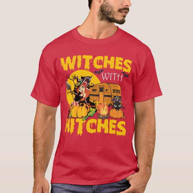 Camiseta Bruxas Com Problemas Presente Engraçado De Camping (Frente)