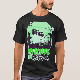 Camiseta Bruxas com Vassoura-de-Halloween