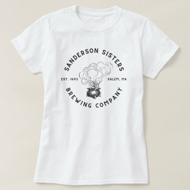 Camiseta Bruxas de Halloween Fabricam Irmãs Sanderson (Frente do Design)