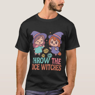Camiseta Bruxas de Lançar os Dados Halloween Assustador par