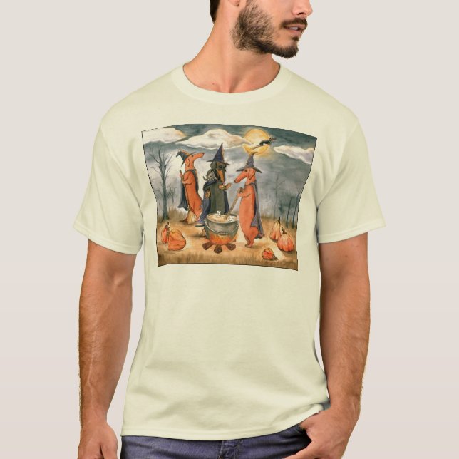 Camiseta Bruxas do Dachshund (Frente)