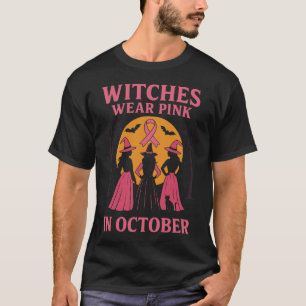 Camiseta Bruxas Vestem cor-de-rosa em outubro