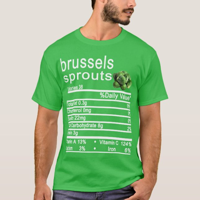 Camiseta bruxelas brota fatos sobre alimentação Ação de Gra (Frente)