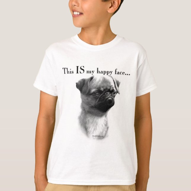 Camiseta Bruxelas Griffon Happy Face (Frente)
