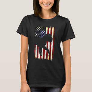 Camiseta Bruxelas Griffon Silhouette American Flag 4th Of J