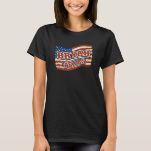 Camiseta Bryan City National Texas Day Vintage American Fla