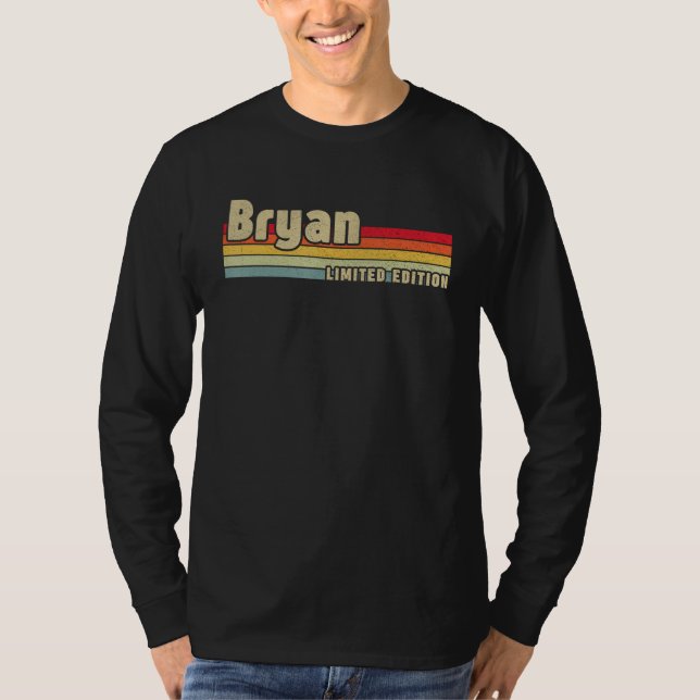 Camiseta Bryan Gift Name Personalizado Birthday Engraçado C (Frente)