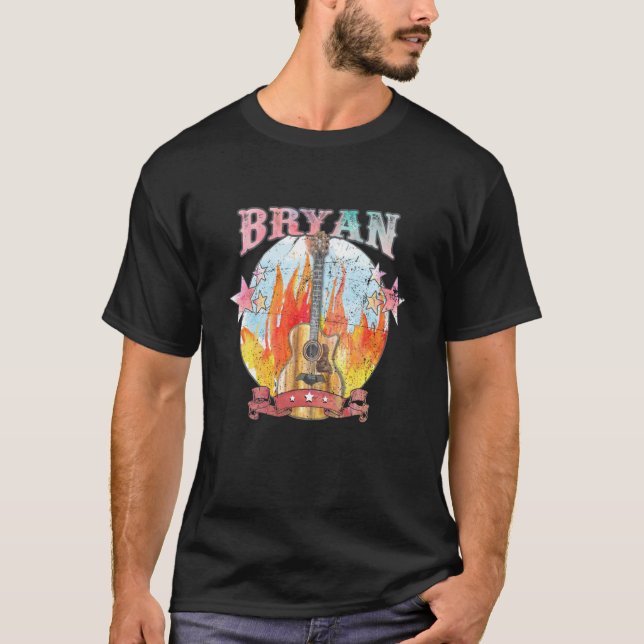 Camiseta Bryan Guitar Musician 70s Western Texas Legends Li (Frente)