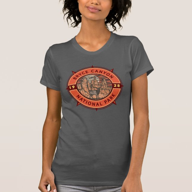 Camiseta Bryce Canyon National Park Elk Compass (Frente)