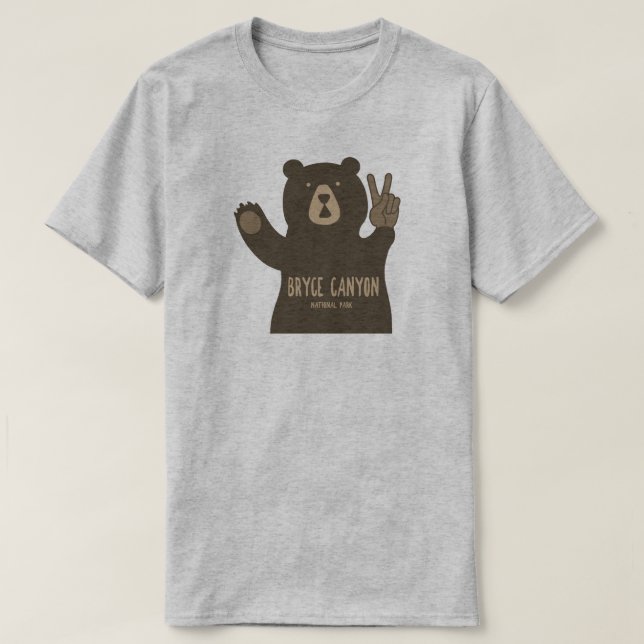 Camiseta Bryce Canyon National Park Urso da Paz (Frente do Design)
