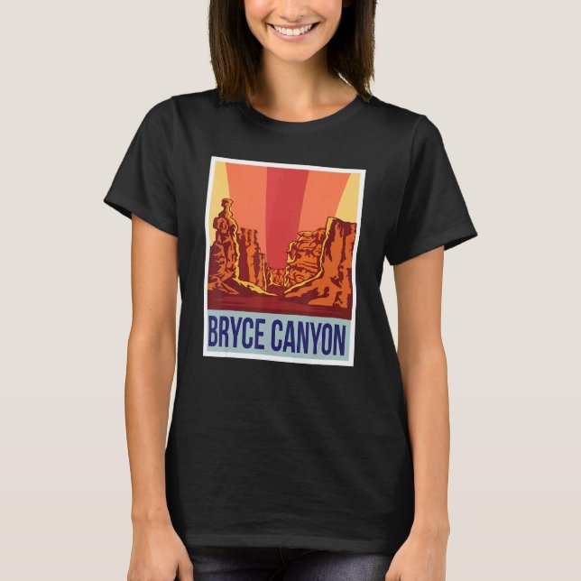 Camiseta Bryce Canyon Retro National Park Souvenir Utah Roc (Frente)