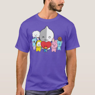 CAMISETA BT21 TODO O EXÉRCITO DE CARACTERES