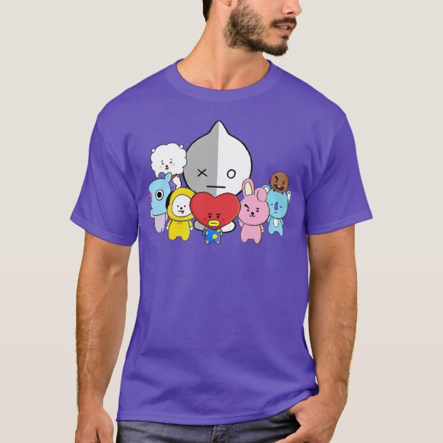 CAMISETA BT21 TODO O EXÉRCITO DE CARACTERES (Frente)