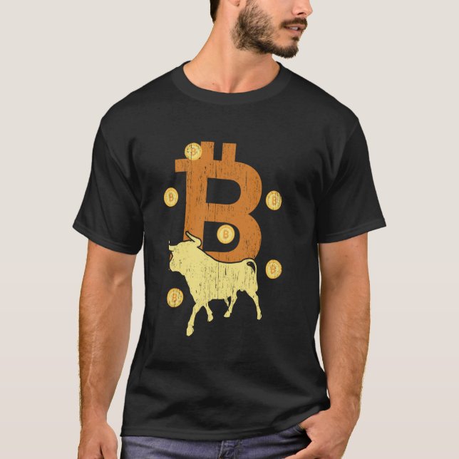 Camiseta BTC Bitcoin Hype Divertido Crypto Comerciante Mine (Frente)