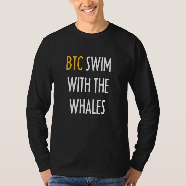 Camiseta Btc Natação Com A Cryptocurrency Da Bitmoney Das B (Frente)