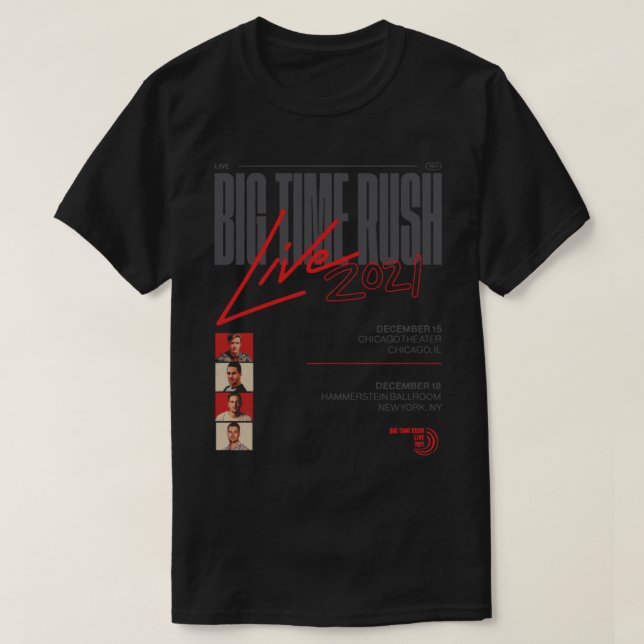Camiseta Btr big time rush btr 2021 (Frente do Design)