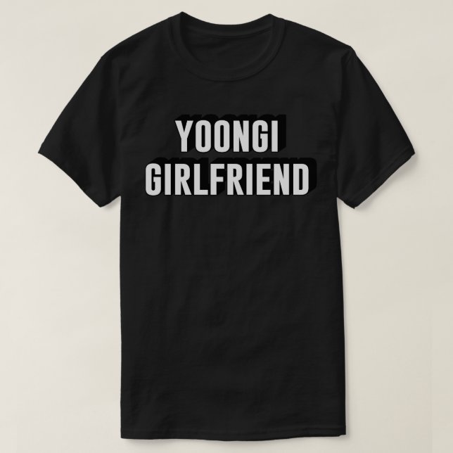 Camiseta BTS Bangtan Min Yoongi Suga Agust D namorada tex (Frente do Design)