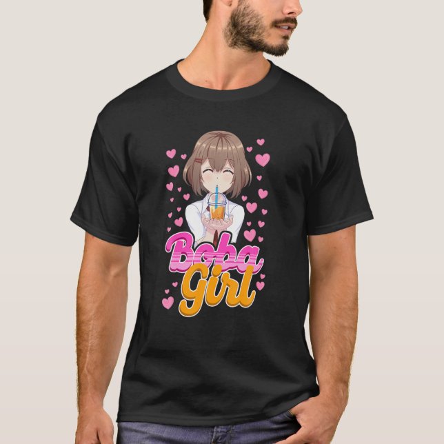 Camiseta Bubble Boba Girl Tea Heart (Frente)