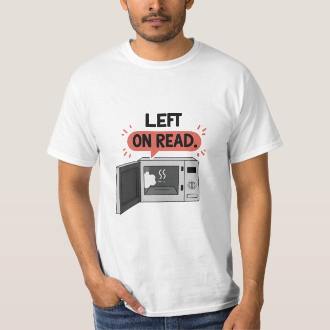 Camiseta Bubble de "Left on Read" de Microwave Chat Graphic (Frente)