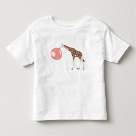 Camiseta Bubble Gum Giraffe Soprando Bolha