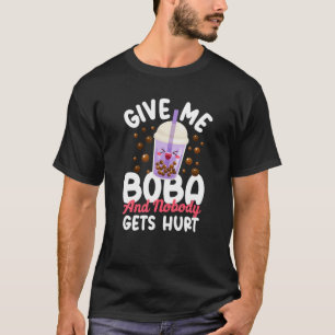 Camiseta Bubble Me Dê Boba E Ninguém Se Machuca Com Chá
