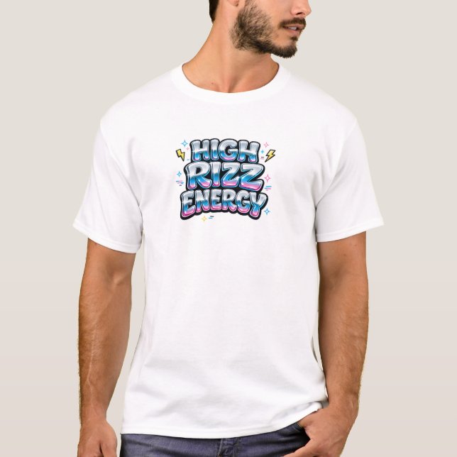 Camiseta Bubble Retro Y2K de Alta Energia RIZZ (Frente)