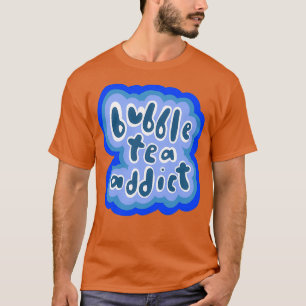 Camiseta Bubble Tea Addict Versão Azul