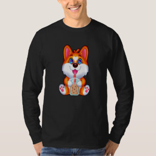 Camiseta Bubble Tea Drinker Corgi Tapioca Pearl Milk Corgie
