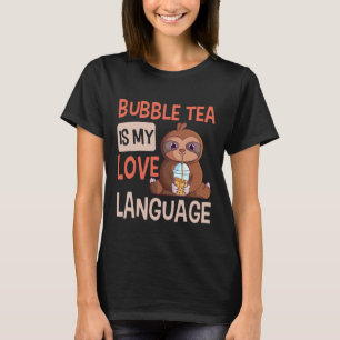 Camiseta Bubble Tea é Minha Linguagem do Amor Chá de Boba P