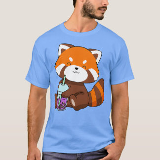 Camiseta Bubble Tea Gift Girls Red Panda Boba Tea Bubble Te